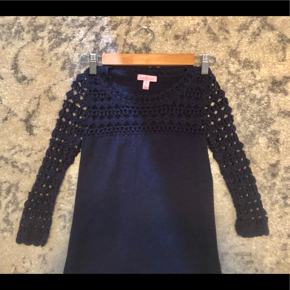 Lilly Pulitzer navy sweater dress